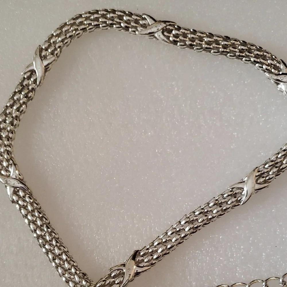 🤩Elegant Gold And Silver With X Decoration Chain Belt Total Length 38